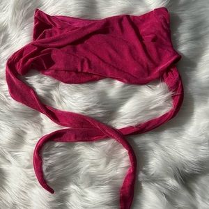 Pink wrap/tie bralette